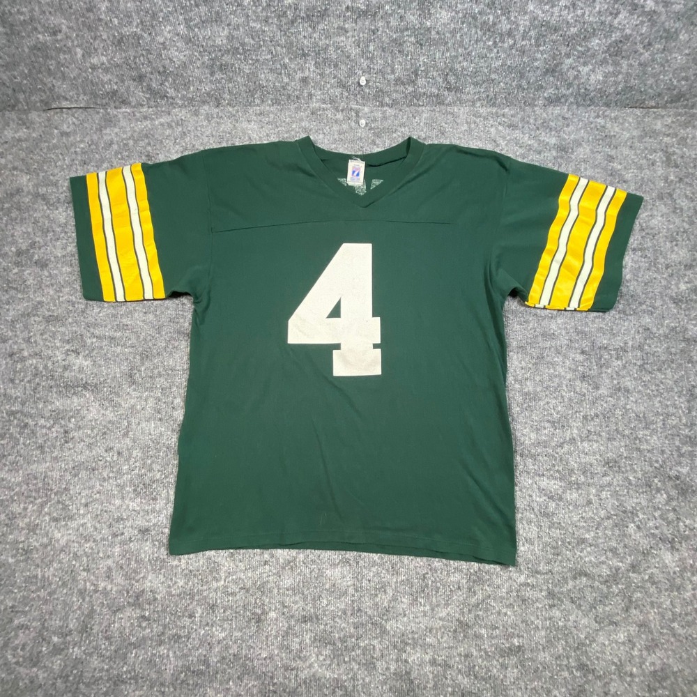Vintage‎ Logo 7 Green Bay Packers Brett Favre 4 Jersey T-Shirt Green Mens XL USA